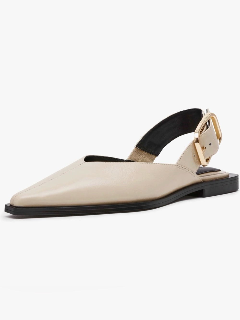 Steve Madden Women's Shay Pointed Slingback Flat NWT - Bone
